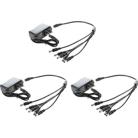 Netzteil für 3 x 9V-Effektpedale, US-Stecker, mit 5-fach-Splitterkabel (1/5)