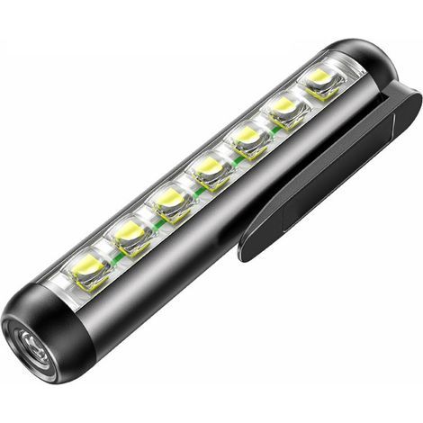 Super bright LED flashlight, mini work light, outdoor hiking, camping, repair lighting, pen clip design, strong magnetic adsorption, Type-C charging (1/5)