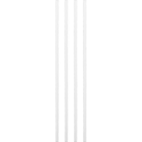 Lot de 4 plinthes décoratives en bouleau blanc pour maison de poupée à l'échelle 1:12, bord simple. (1/5)