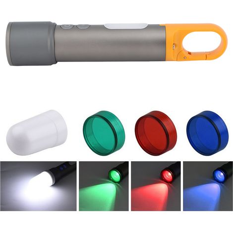 Farbwechsel-Taschenlampe, wiederaufladbare Taschenlampe, LED-Zoom-Taschenlampe mit hoher Leuchtkraft, 4 Reflektortypen, tragbare Hänge-Taschenlampe, Notfall-Taschenlampe für Hurrikane und Camping (1/5)