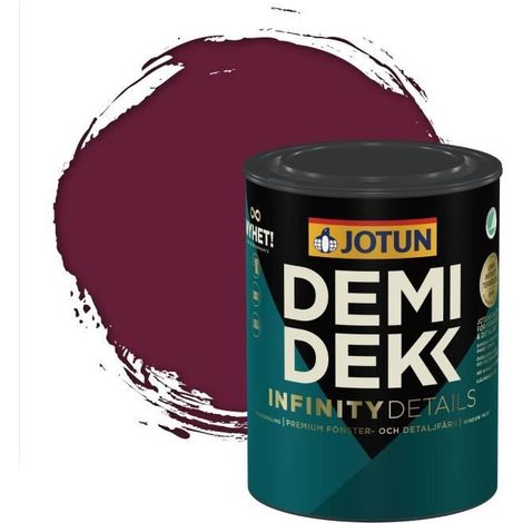 Peinture Bois - JOTUN - Lasure Opaque Satinée - RAL 4004 - Violet Bordeaux - 0,75L (1/2)