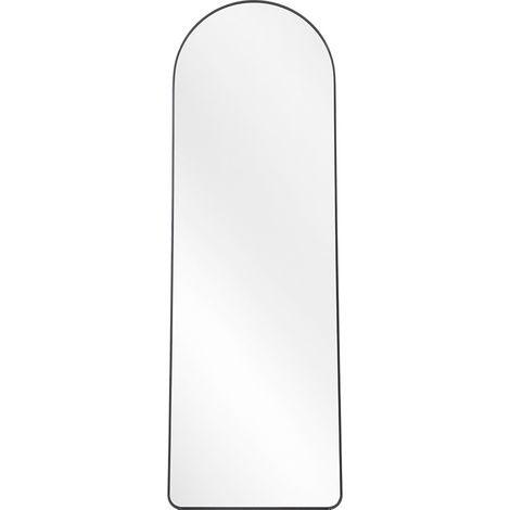 Black Arched Round Corner Metal Frame Full Length Mirror 40cm W x 120cm H (1/5)