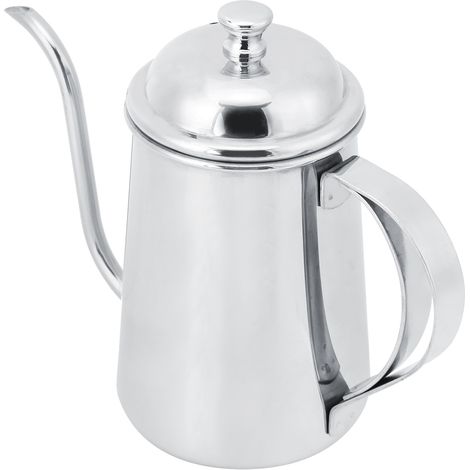 Cafetière manuelle à col de cygne en acier inoxydable de 650 ml (1/4)