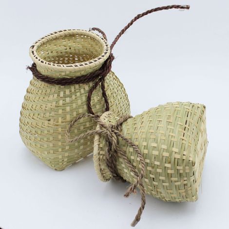 Paniers à poissons en bambou faits à la main, contenants artisanaux, outils de pêche d'extérieur (1/5)