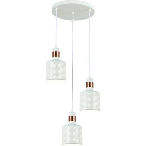 Italux Restenza - Suspension moderne blanche à 3 lumières, E27 (1/2)