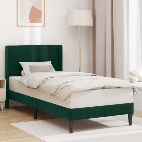 Estructura de cama Verde oscuro 80 x 200 cm Terciopelo