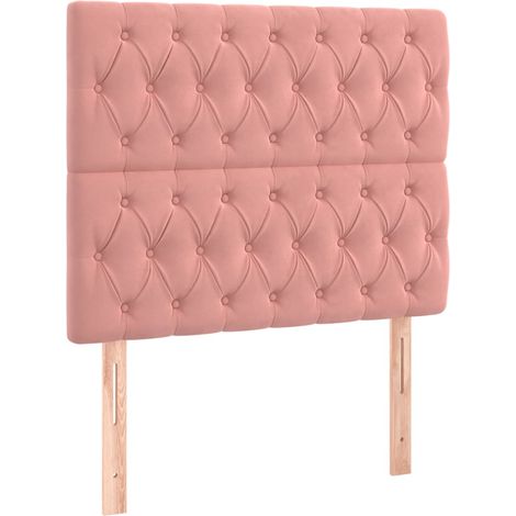 Maison Exclusive - Cabecero de cama rosa 100x7x118/128 cm Terciop