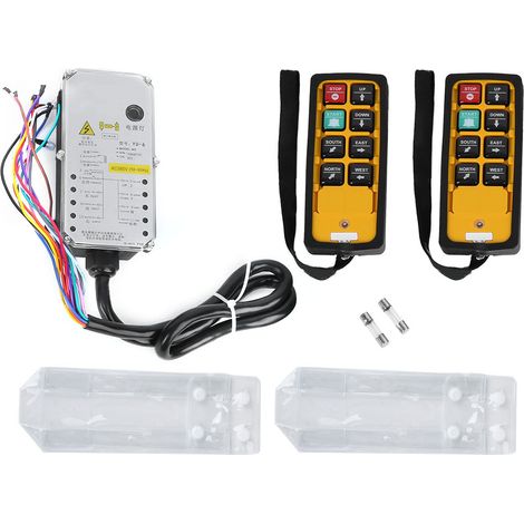 Ortviai Télécommande industrielle pour pont roulant YU-6A double manette, étanche, résistante aux acides et à l’huile, 380 V