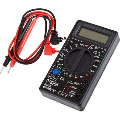 Multimètre Numérique - Écran LCD - Mesure Tension/Intensité/Résistance - Pile Incluse (1/4)