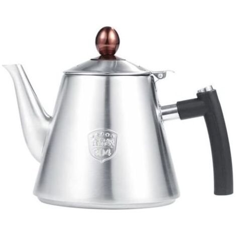 Qiilu cafetière en acier inoxydable 1.2L Acier Inoxydable Cuisinière Théière Thé Cafetière Bouilloire Résistant À La Chaleur (1/4)