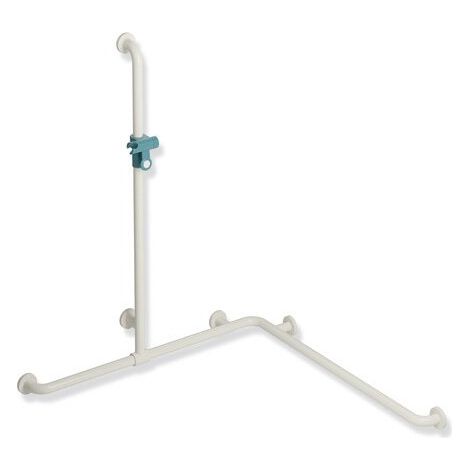 HEWI 801.35.3200 Poignée de baignoire/douche avec plaque de fixation en acier inoxidable, (1/2)