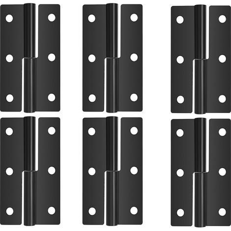 4 Pièces Charnières de Porte,Charnière Démontable,62x37x1,5mm Charnières Démontables Pliable,Charnières Démontables pour Portes Intérieures Extérieures Meubles Armoires Industrielles (1/4)