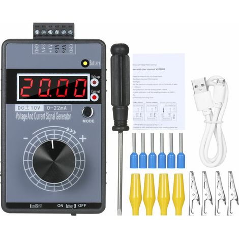 Green Mobility-Générateur de signal de tension de courant de précision Étalonneur de simulateur de signal analogique programmable pour la simulation de signaux DC 10 10 V et 0 22 mA Entrées PLC (1/5)
