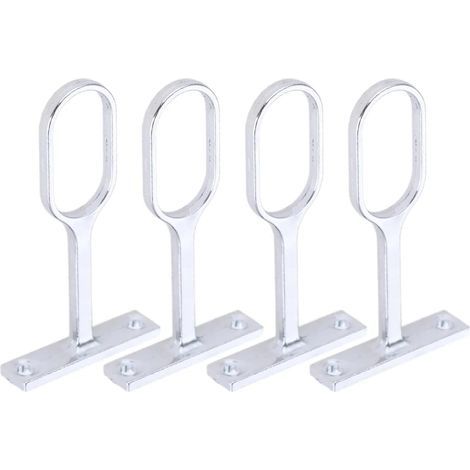Set mit 4 verstellbaren Deckenhalterungen für Gardinenstangen, Kleiderstangenhalterungen, Mittelrohrhalterungen für Kleiderschränke, Deckengardinenstangen (1/5)