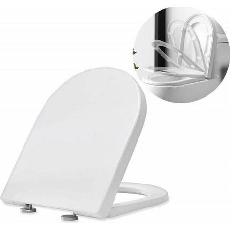 WC-Sitz mit Absenkautomatik, UF-WC-Deckel, weißer WC-Deckel für Badezimmer (1/5)