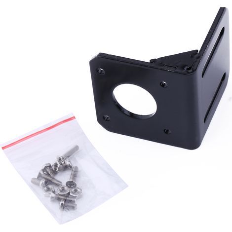Staffa di montaggio in lega d'acciaio resistente per motori passo-passo NEMA17 da 42 mm con viti - Compatibile con motori NEMA17 da 42 mm (2 staffe) (1/5)