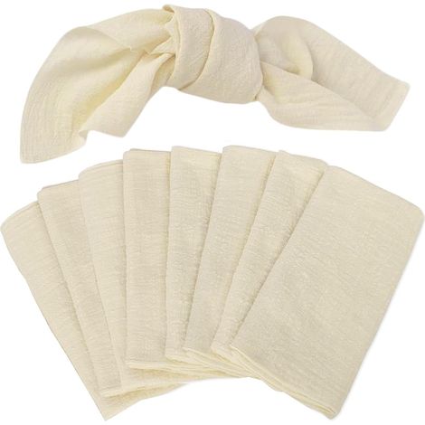 Serviettes en coton et lin, 100 % tissu, 40 x 40 cm, serviettes en tissu réutilisables, pour mariage, dîner, fête, café, restaurant (1/5)