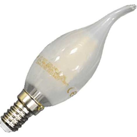 V-TAC LAMPADINE LED E14 4W LAMPADA FILAMENTO SFERA FIAMMA TORCIGLIONE OPACA 220V Bianco naturale,Fiamma