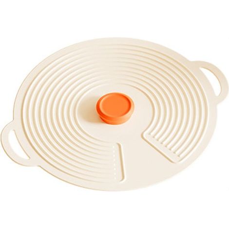 Tapas silicona, antisalpicaduras silicona, almacenar silicona, Antideslizante, Resistente altas bajas temperaturas, Fácil 18 x 15,5 cm, Naranja (1/5)