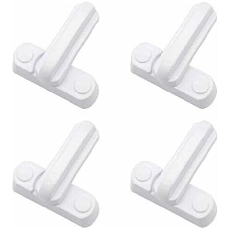 Lot de 4 Serrures Loquets Bloque Poignee Scurit Domestique Supplmentaire Remplacement Pour Maison Portes Placards Fentres (1/5)