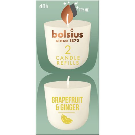 Bolsius Cleanlight Duft-Nachfüller 2er Pack grapefruit & ingwer Duftkerze