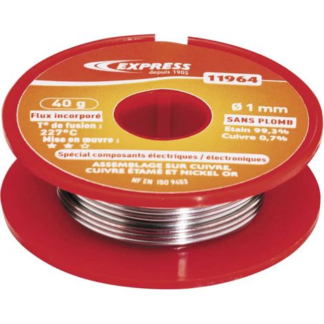 Soudure etain bobine special composants electriques - poids (g):80 (1/3)