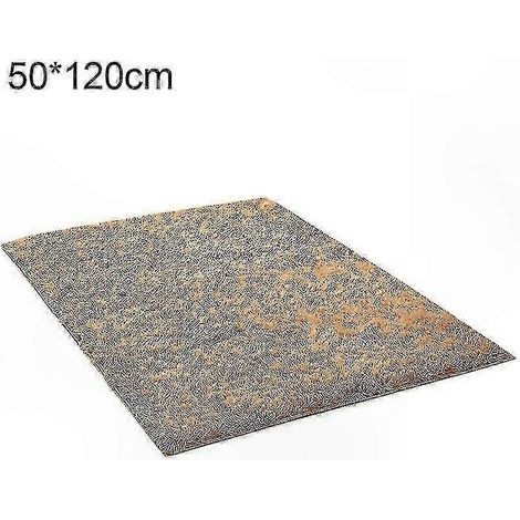 Tapis moelleux antidérapant pour salon, tapis de sol doux et confortable, sous-tapis rembourré, kaki, 50 x 80 cm (1/5)
