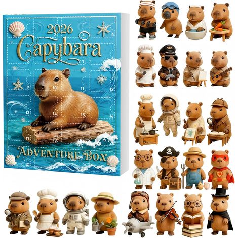 Calendrier de l'Avent 2026, boîte surprise, pendentif Mini Marmot en acrylique, coffret cadeau avec 24 accessoires (1/5)