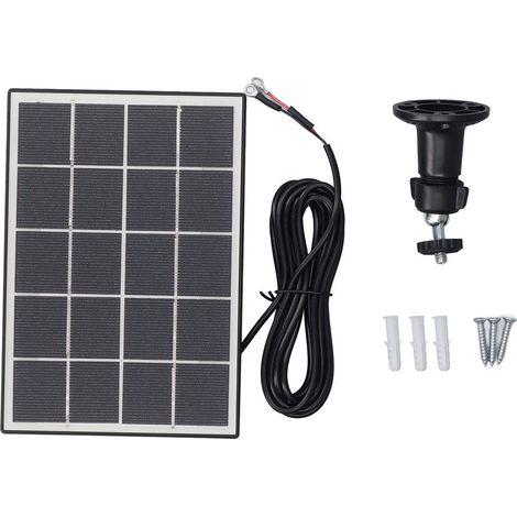 Panneau solaire 3 W 5 V Chargeur de panneau solaire en silicium monocristallin efficace professionnel pour caméra de sécurité extérieure Noir,DUBUNS (1/5)