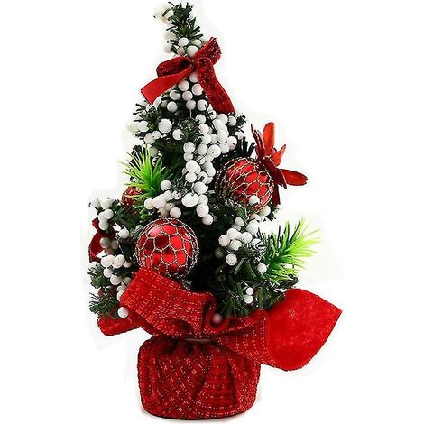 Sapin de Noël miniature de 20 cm, décoration de Noël, mini sapin de Noël artificiel (1/5)