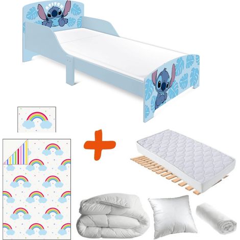 Pack Lit Stitch Disney feuilles tropicales 140x70 cm