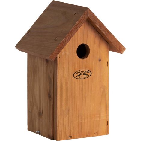 Esschert Design – Nichoir en bois de douglas 25,7 cm – Abri pour mésanges – Résistant aux intempéries – Dimensions 14,3 x 17 cm – Couleur marron (1/6)