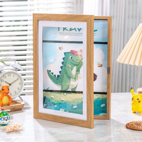 Cornice artistica confezione da 2 - Cornici per bambini 2130 cm con apertura frontale per opere d'arte, cornici artistiche per bambini, contenitore intercambiabile per 50 (1/5)