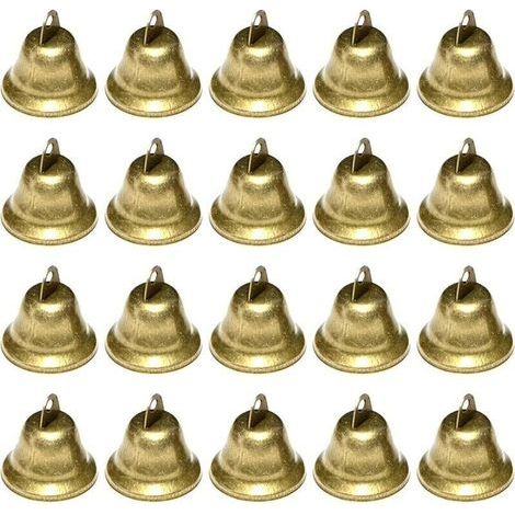 Petites clochettes, 20 pièces clochettes vintage pour décoration de mariage et de festival, clochettes de Noël pour arbres de Noël, clochettes en métal pour porte-clés, artisanat. (1/5)