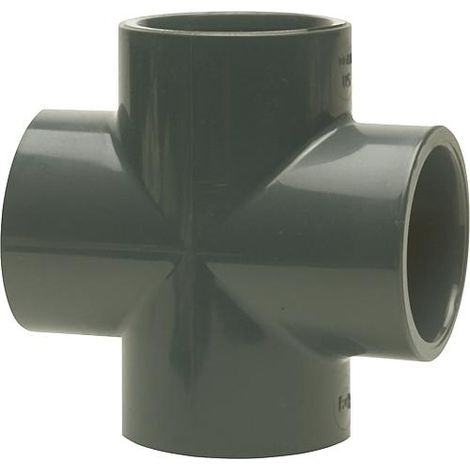 Croix PVC Pression 4xF32 mm 16 bars