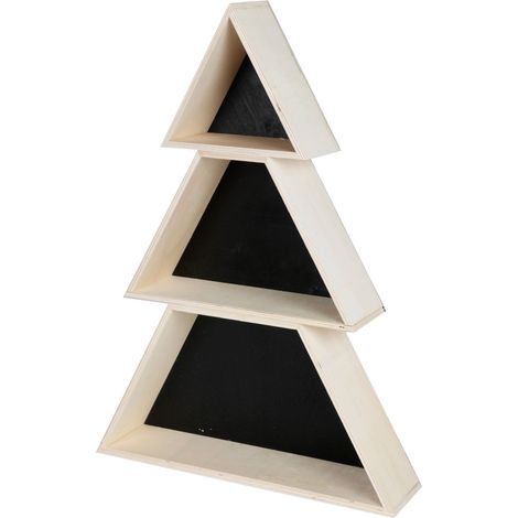 Weihnachtliche Dekobox Tanne 3-teilig Holz Tannenbaum Adventszeit Weihnachten (1/2)