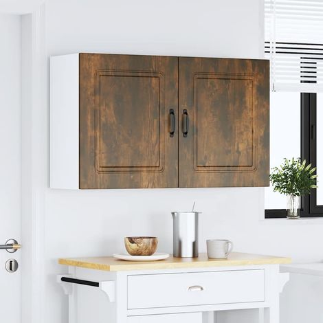 Küchen-Hängeschränke 2 Stk. Kalmar Räuchereiche Holzwerkstoff
