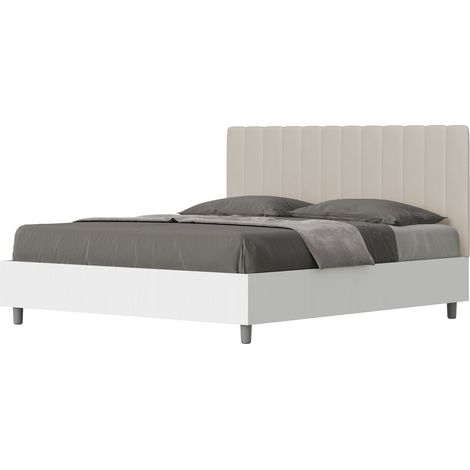 Letto Matrimoniale 160x190 cm con Rete e Contenitore Kaia Tortora (1/4)