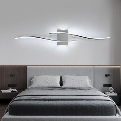 COMELY Wandleuchte für den Innenbereich, 27 W, 3000 lm, moderne Wandlampe im geschwungenen Design, Acryl-Wandleuchten für Schlafzimmer, Wohnzimmer, Hotel, Treppenhaus, Gang, 6500 K kaltweißes Licht (1/5)