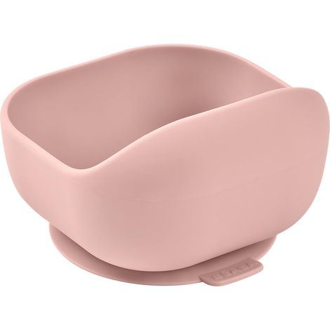 Bol Ventouse pour Enfant, 100% silicone, matière douce et très resistante, Adhère table/tablette chaise haute, Languette permettant de soulever l’assiette, Compatible micro-onde (1/5)