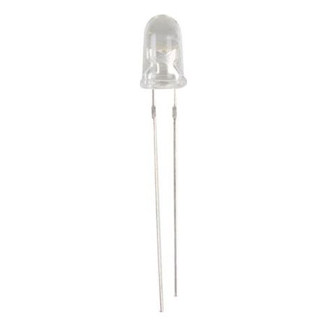 10 weiße LEDs 5 mm - Transparent