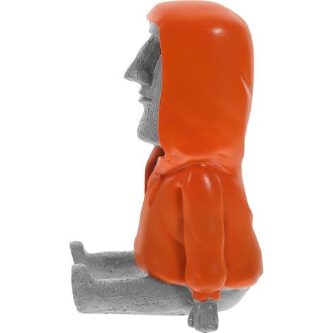 Support de téléphone en résine avec motif de statue en pierre, ensemble de 4 pièces pour usage domestique (1/5)