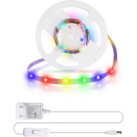 Kit Striscia Led 12V 5,5W SMD 2835 3 metri IP20 4 colori RGBY Aigostar