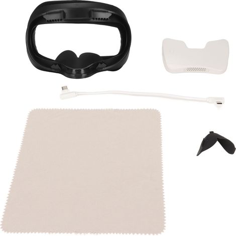 Masque facial en cuir PU pour Oculus Quest 2 avec circulation d'air active, coussinet de remplacement en silicone, interface ventilée (1/5)