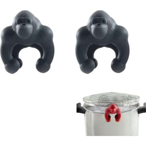 Set di 2 supporti in silicone per coperchi di pentole (1/5)
