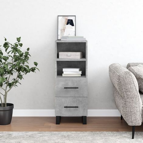 Sideboard Concrete Grey 34.5x34x90 cm Engineered Wood vidaXL (1/5)