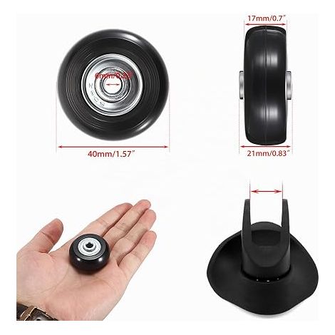 Heavy Load Castors 1000kg, 150mm Casters for Furniture with Brake, 360 Degree Swivel Caster, Polyurethane Caster Screws Trolley, Workbench (1/4)