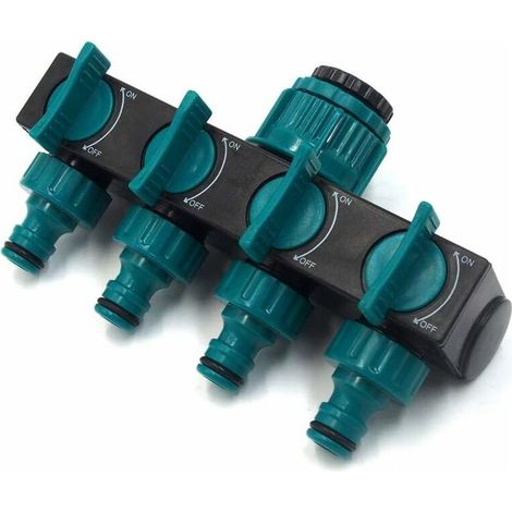 3/4" Gartenschlauchverteiler, Wasserhahnverbinder, Schlauchverbinder, Düsenverteiler, Wasserhahnverbinder – praktisch für Garten und Haushalt (1/5)