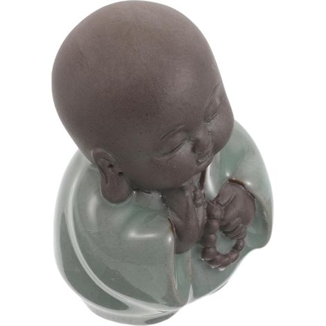 statue en c ramique repr sentant un moine novice id ale pour (1/5)