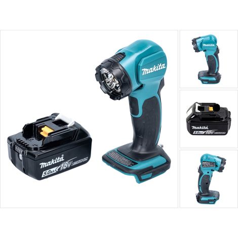 Makita DEADML 815 T1 LED lámpara de mano sin cable 14,4 - 18 V 160 lm + 1x batería recargable 5,0 Ah - sin cargador (1/5)